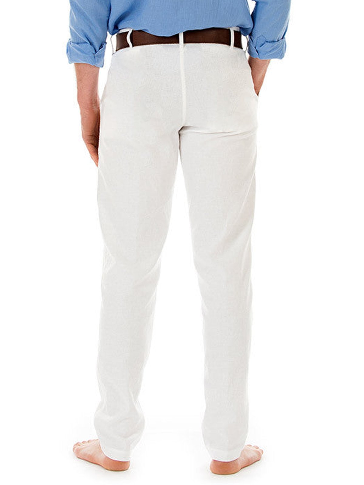 Cotton Straight Waist Straight Chino Pants