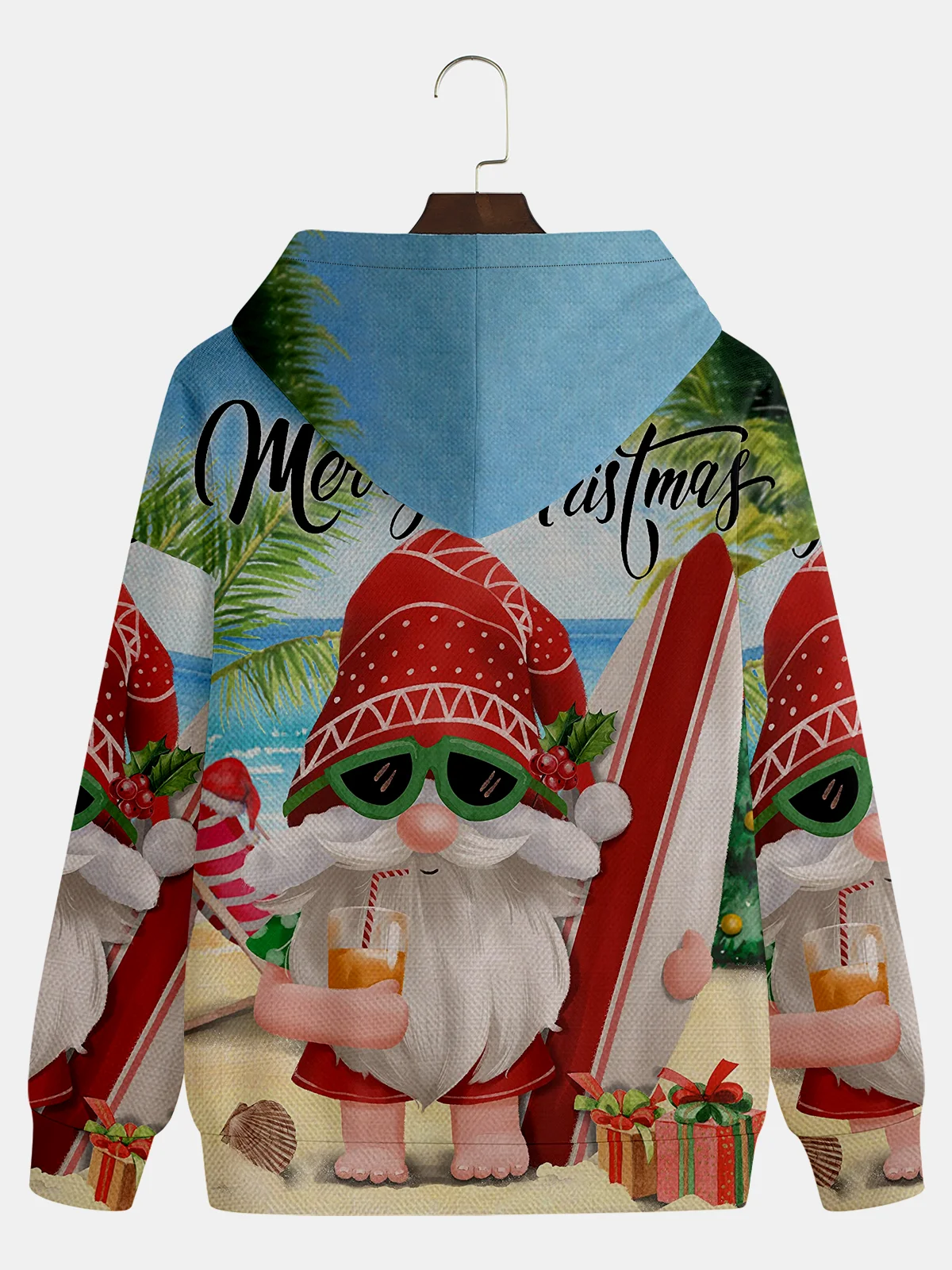 Vacation Santa Claus Hoodie Sweatshirt