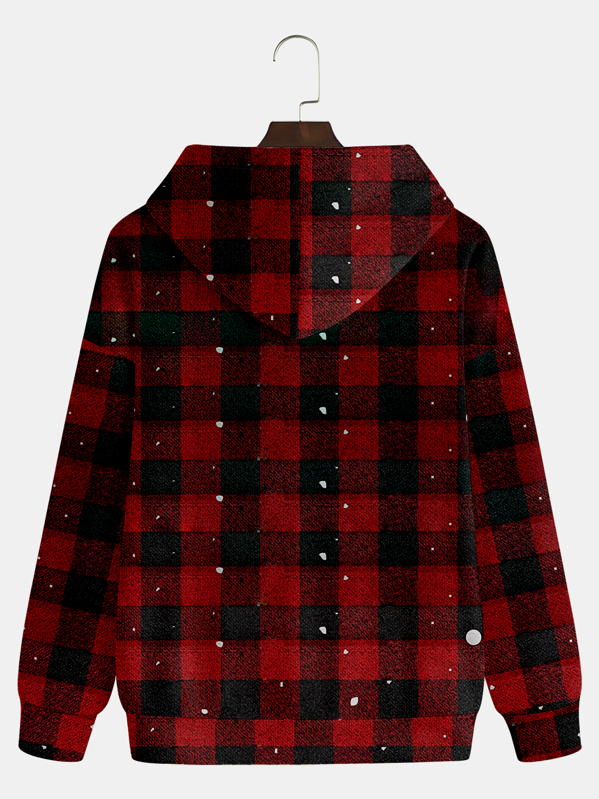 Santa Claus Plaid Hoodie Sweatshirt