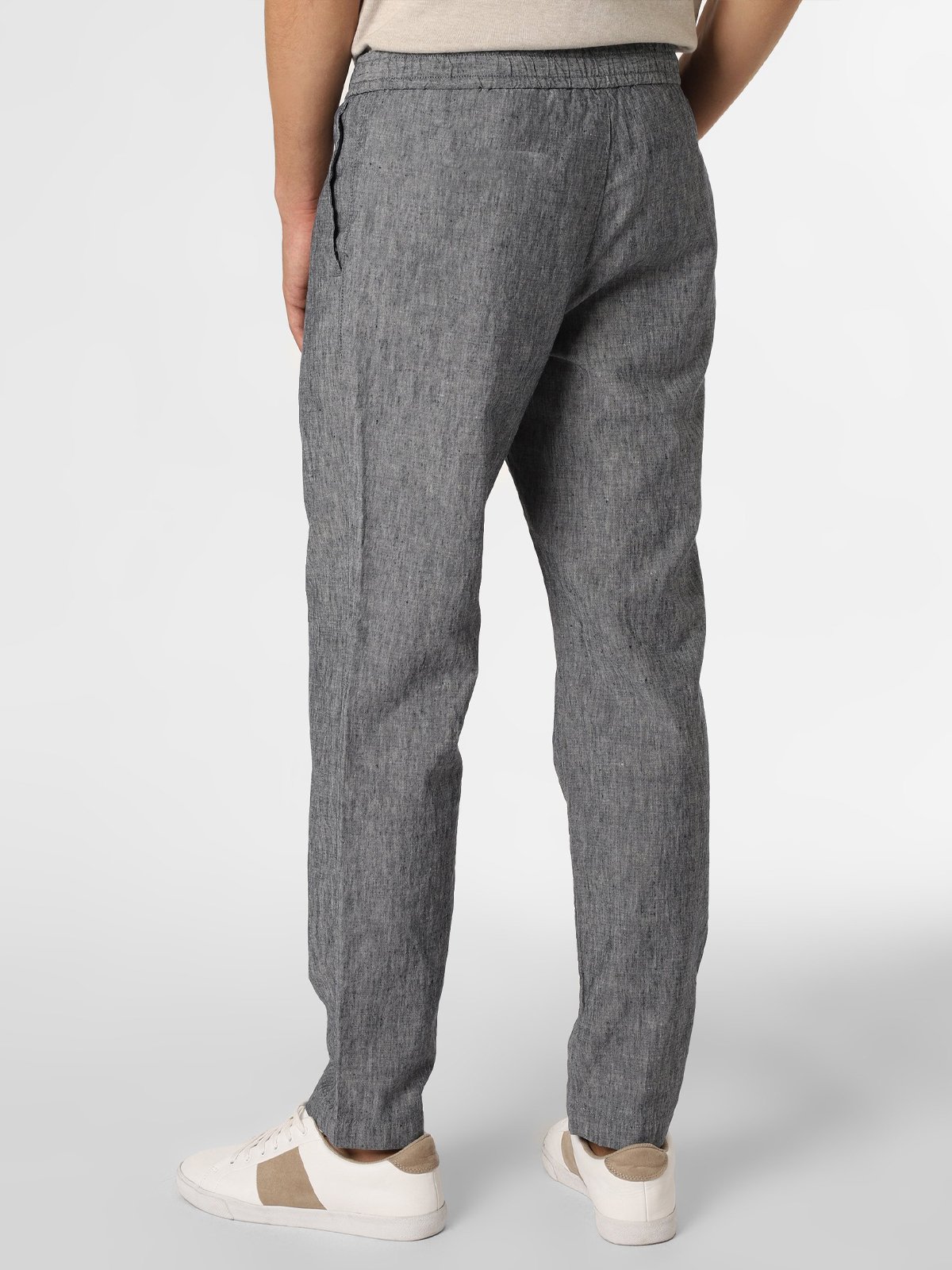 Elastic-Waist Straight Pants