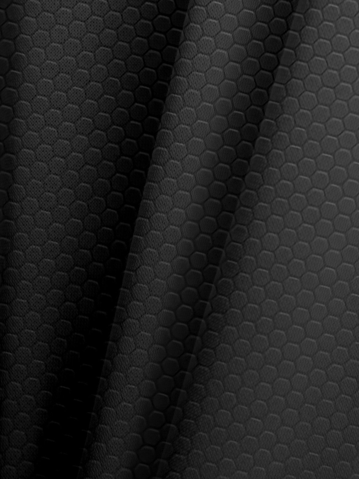 Hardaddy Gradient Hexagon Geometric Buttons Long Sleeve Polo