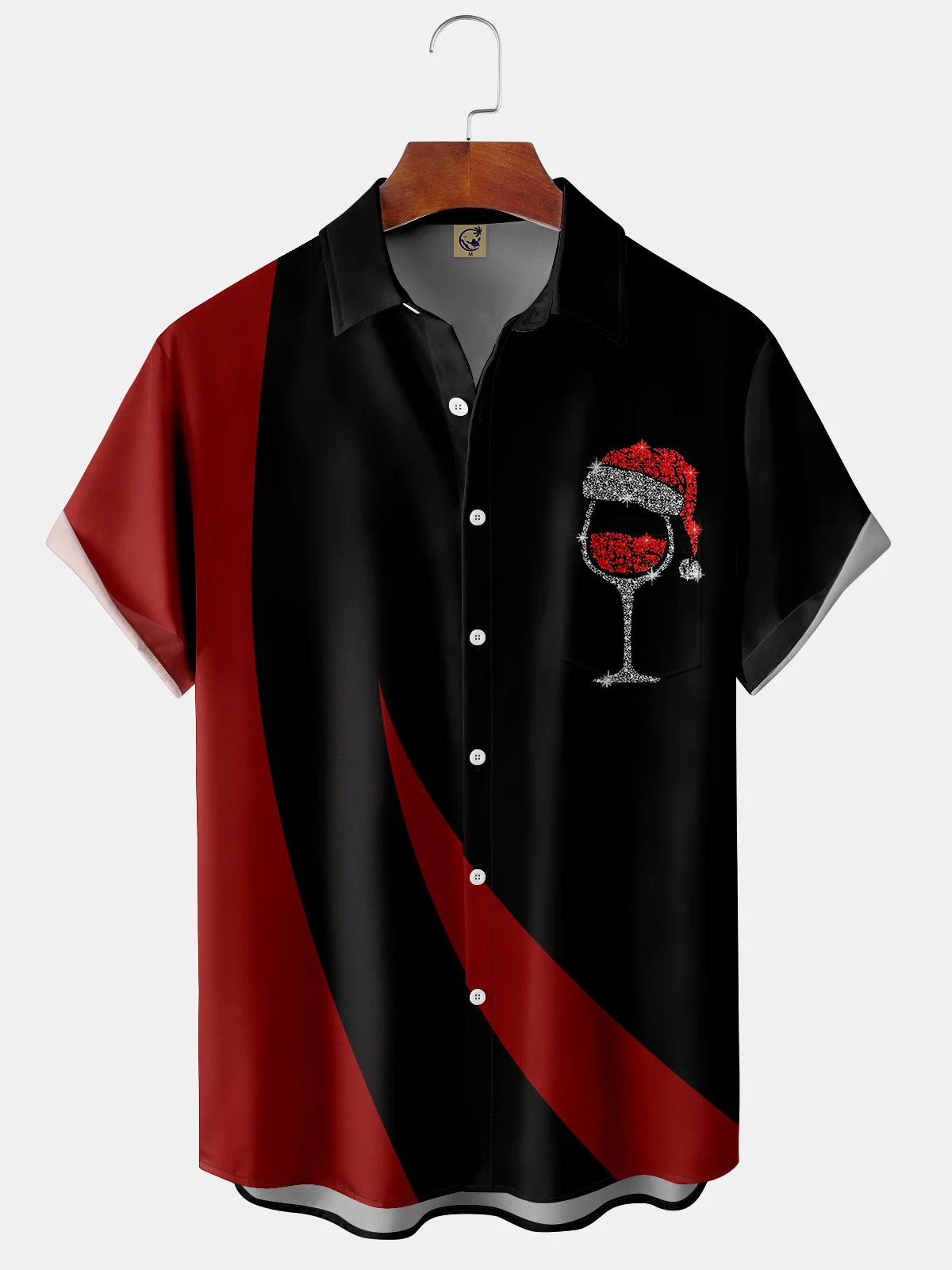 Christmas Chest Pocket Short Sleeve Shirt