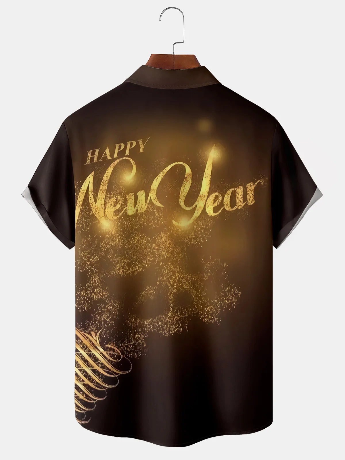 New Year's Chest Pocket Short Sleeve Shirt