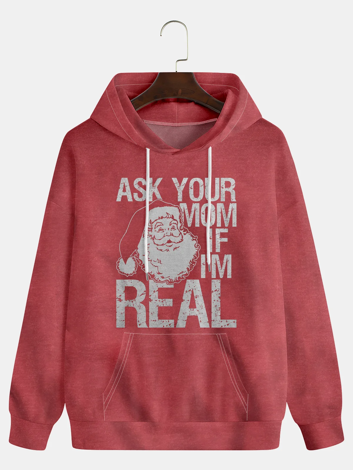Santa Claus Text Letters Hoodie Sweatshirt