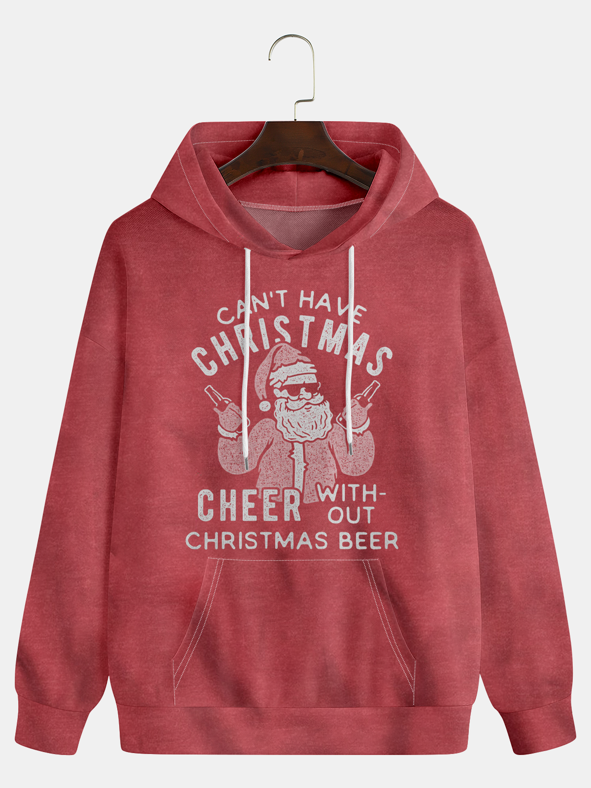 Santa Claus Text Letters Hoodie Sweatshirt