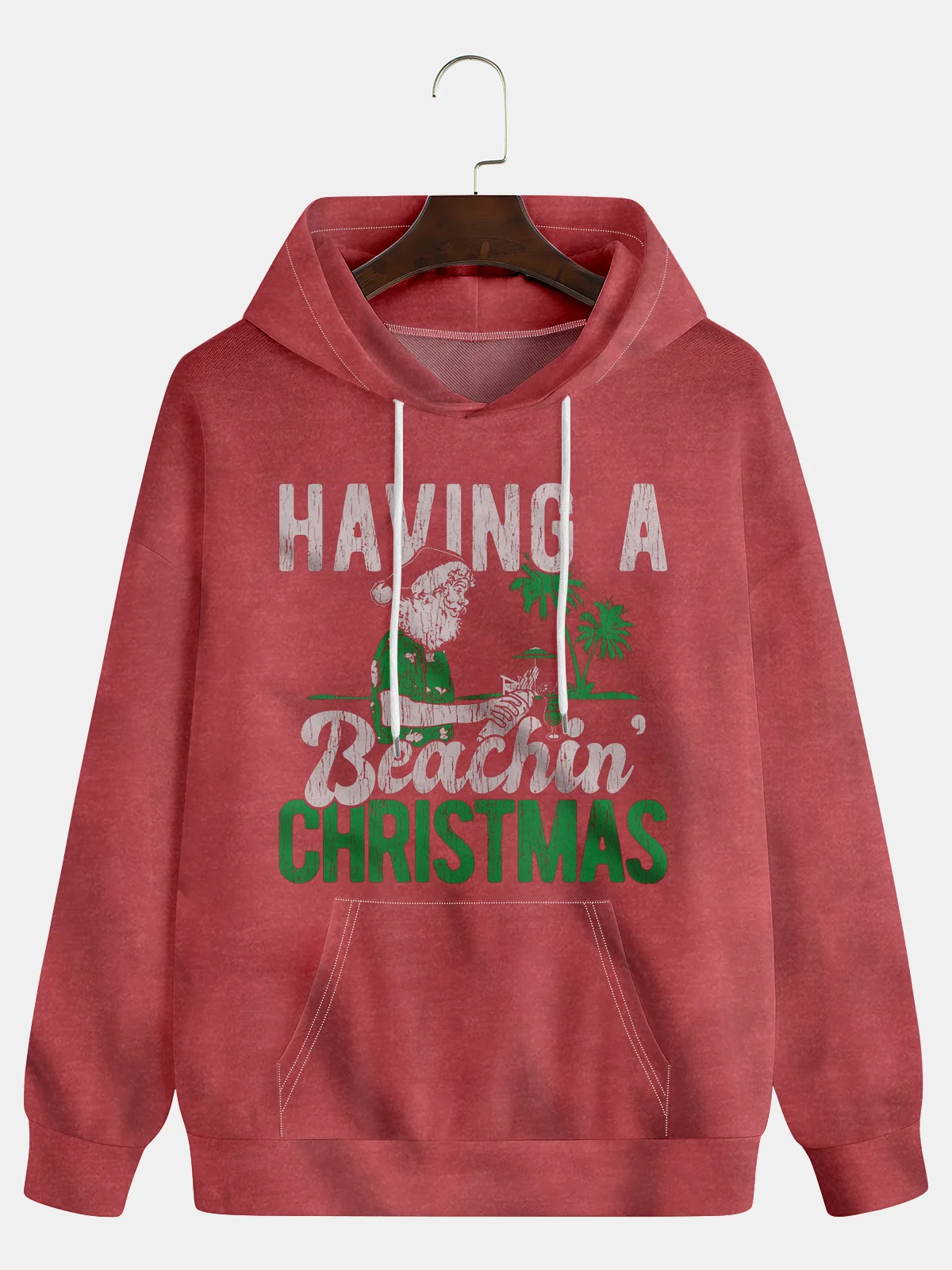 Santa Claus Text Letters Hoodie Sweatshirt