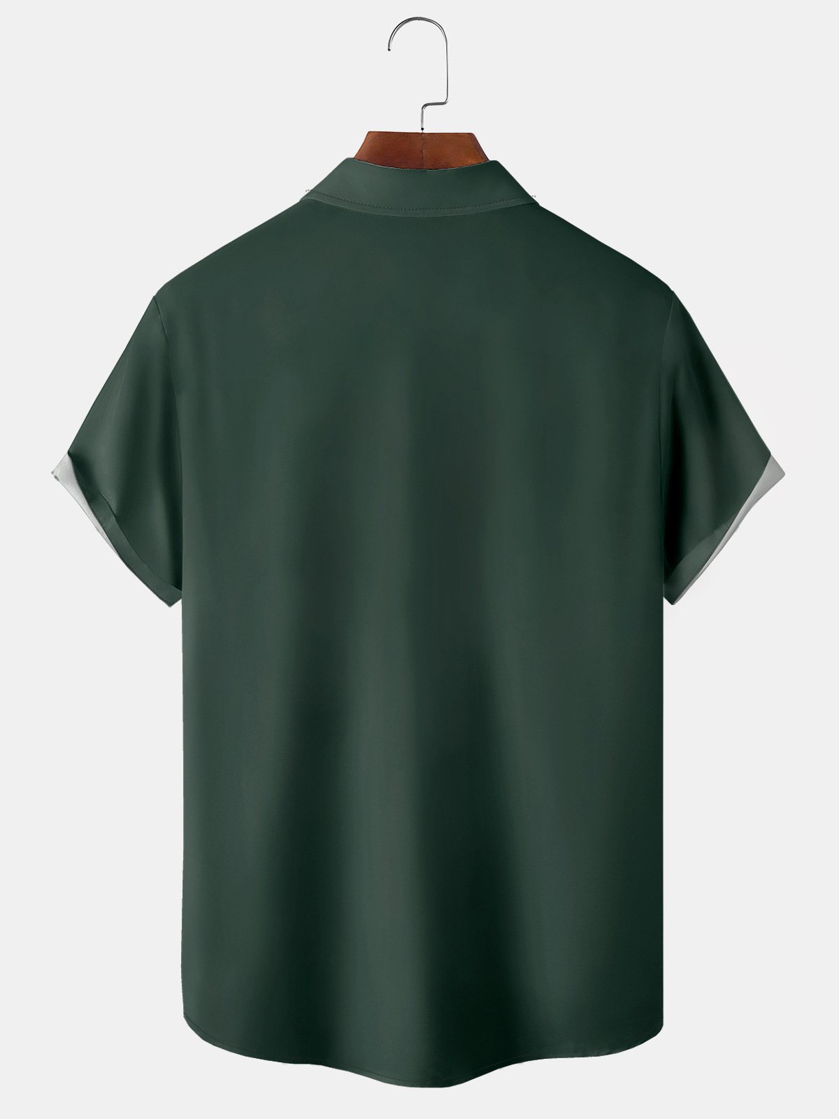 Hardaddy Geometric Color Block Chest Pocket Short Sleeve Bowling Shirt