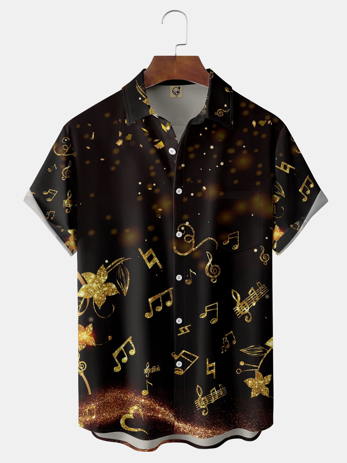 Music Chest Pocket Short Sleeve Shirt