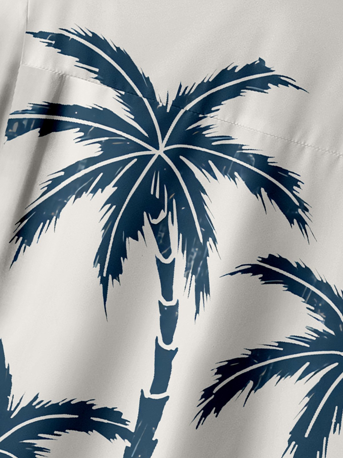 Coconut Tree Chest Pocket Short Sleeve Hawaiian Shirt