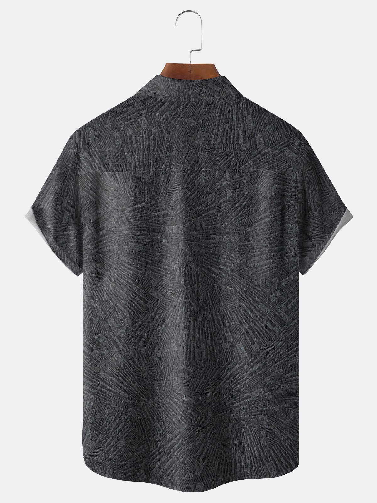 Geometric Chest Pocket Short Sleeve Shirt