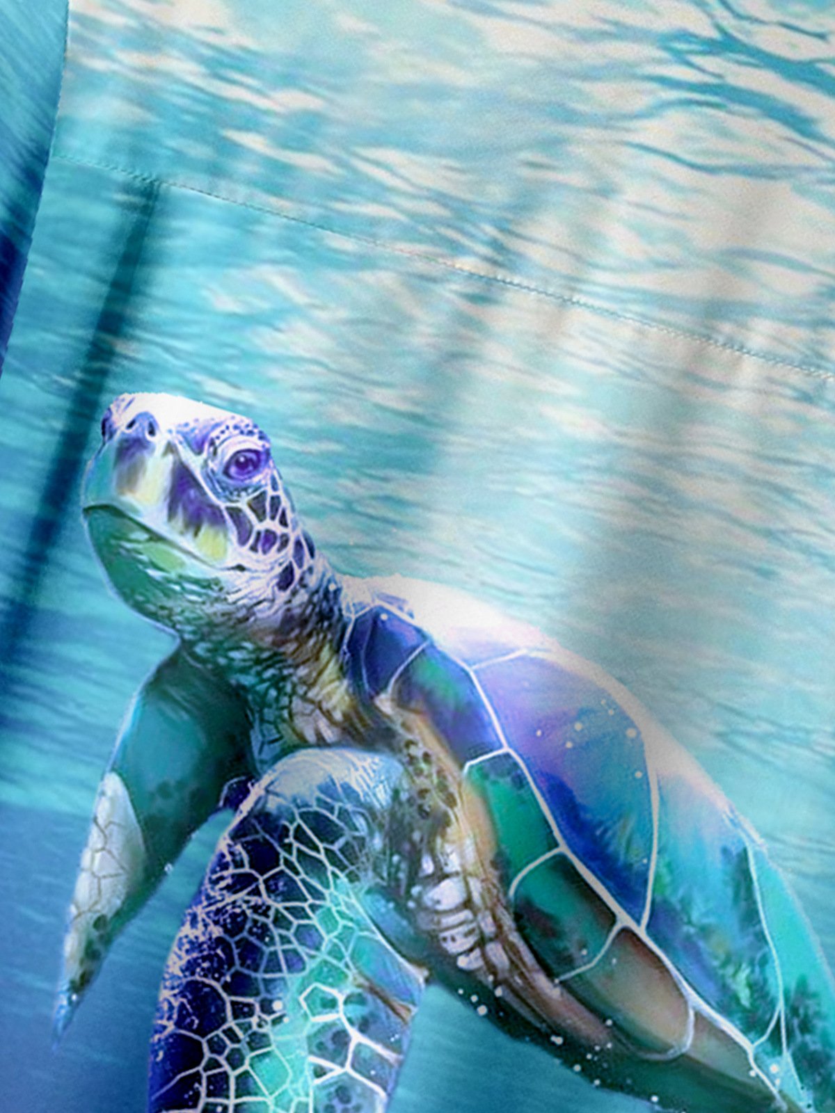 Sea Turtle Chest Pocket Short Sleeve Hawaiian Shirt