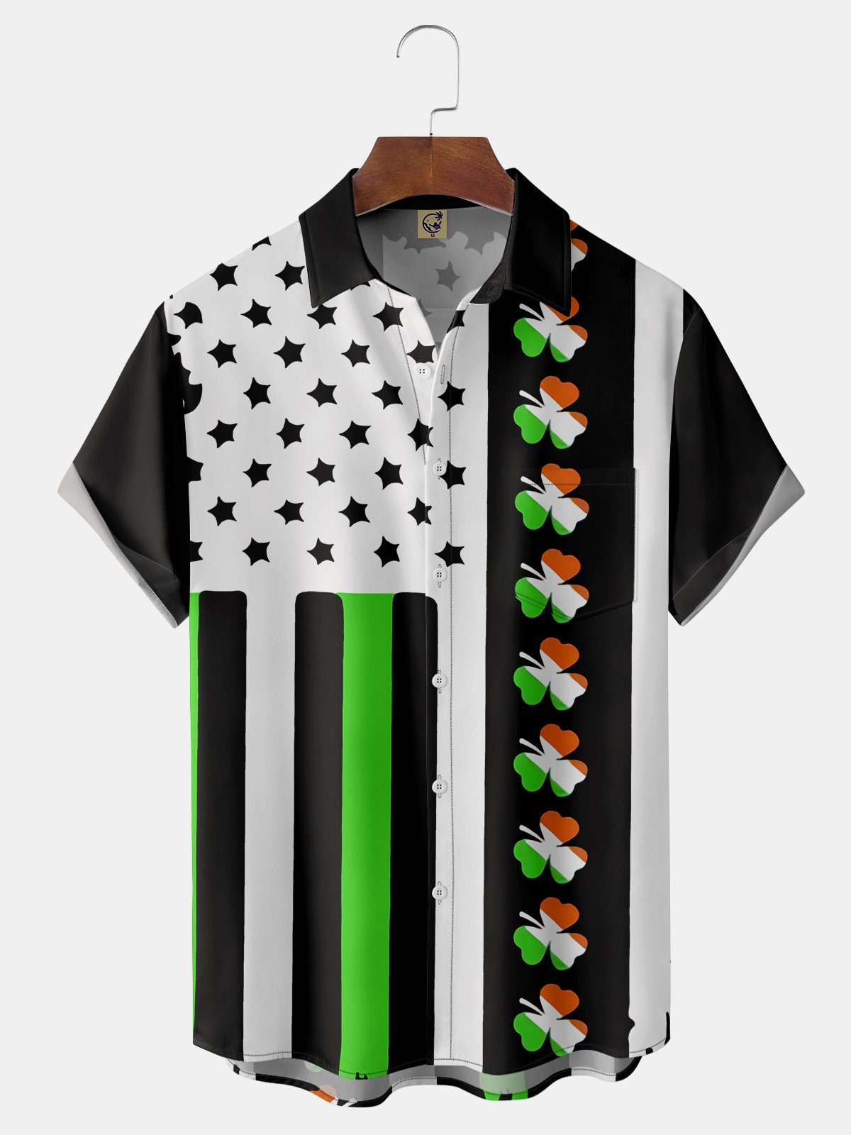 St. Patrick's Day Chest Pocket Short Sleeve Shirt