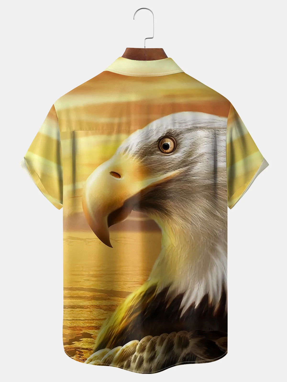 Animal Eagle Chest Pocket Short Sleeve Shirt