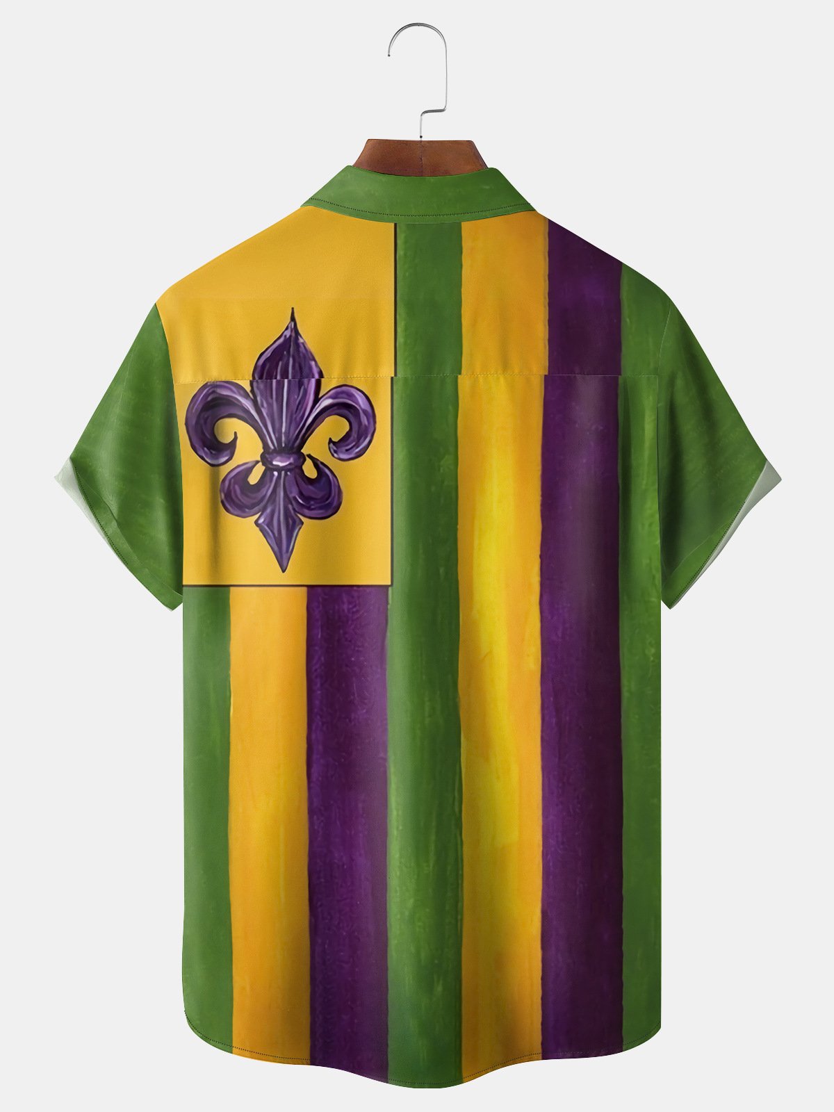 Mardi Gras Chest Pocket Short Sleeve Shirt