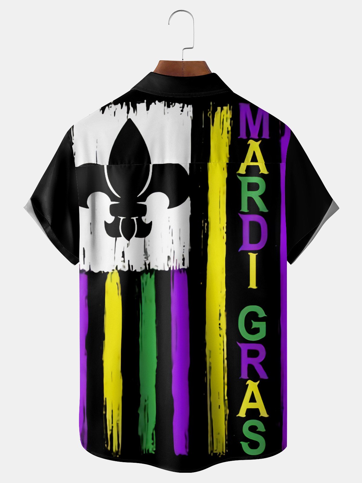 Mardi Gras Chest Pocket Short Sleeve Shirt
