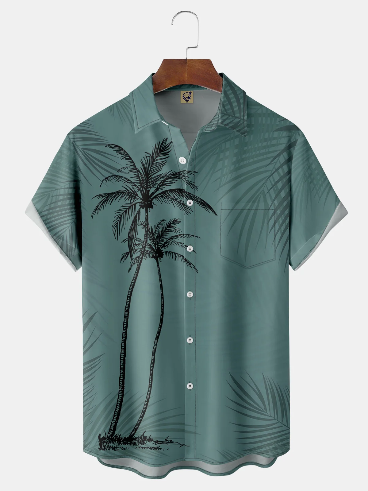 Hardaddy Coconut Tree Chest Pocket Short Sleeve Hawaiian Shirt | hardaddy