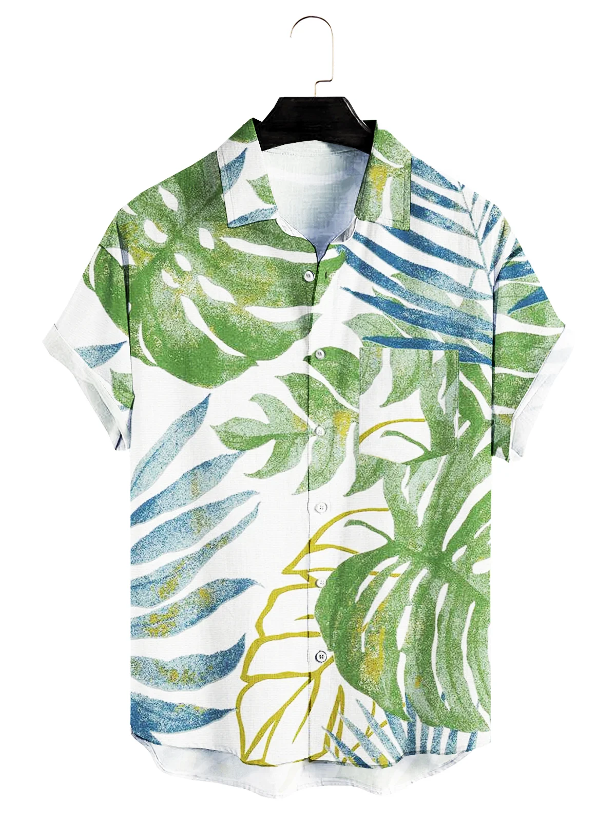 Tropical Chest Pocket Short Sleeve Resort Shirt