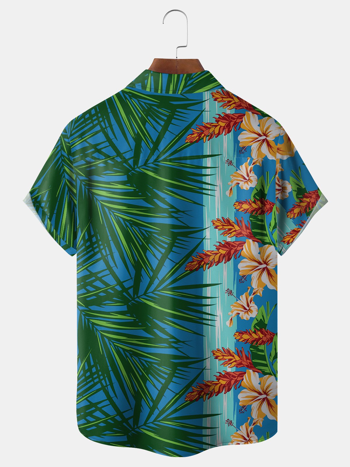 Floral Chest Pocket Short Sleeve Hawaiian Shirt