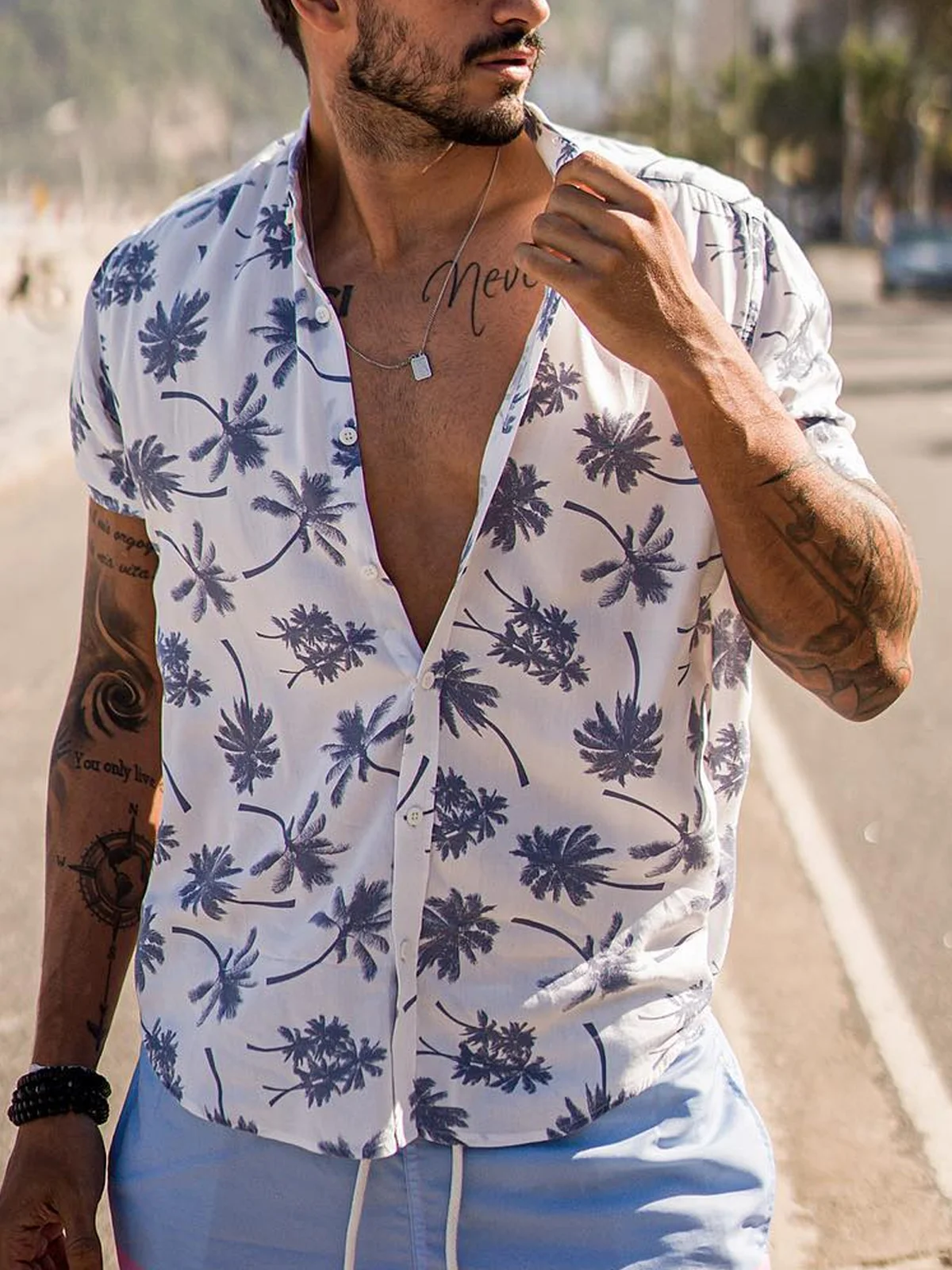 Coconut Tree Short Sleeve Resort Shirt