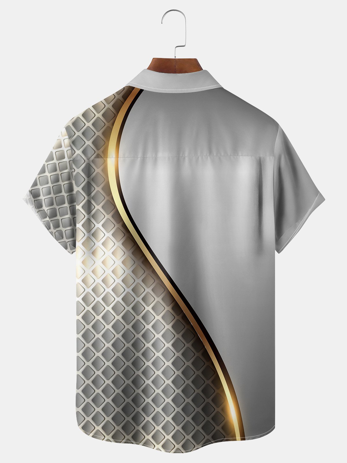 Hardaddy 3D Texture Chest Pocket Short Sleeve Casual Shirt