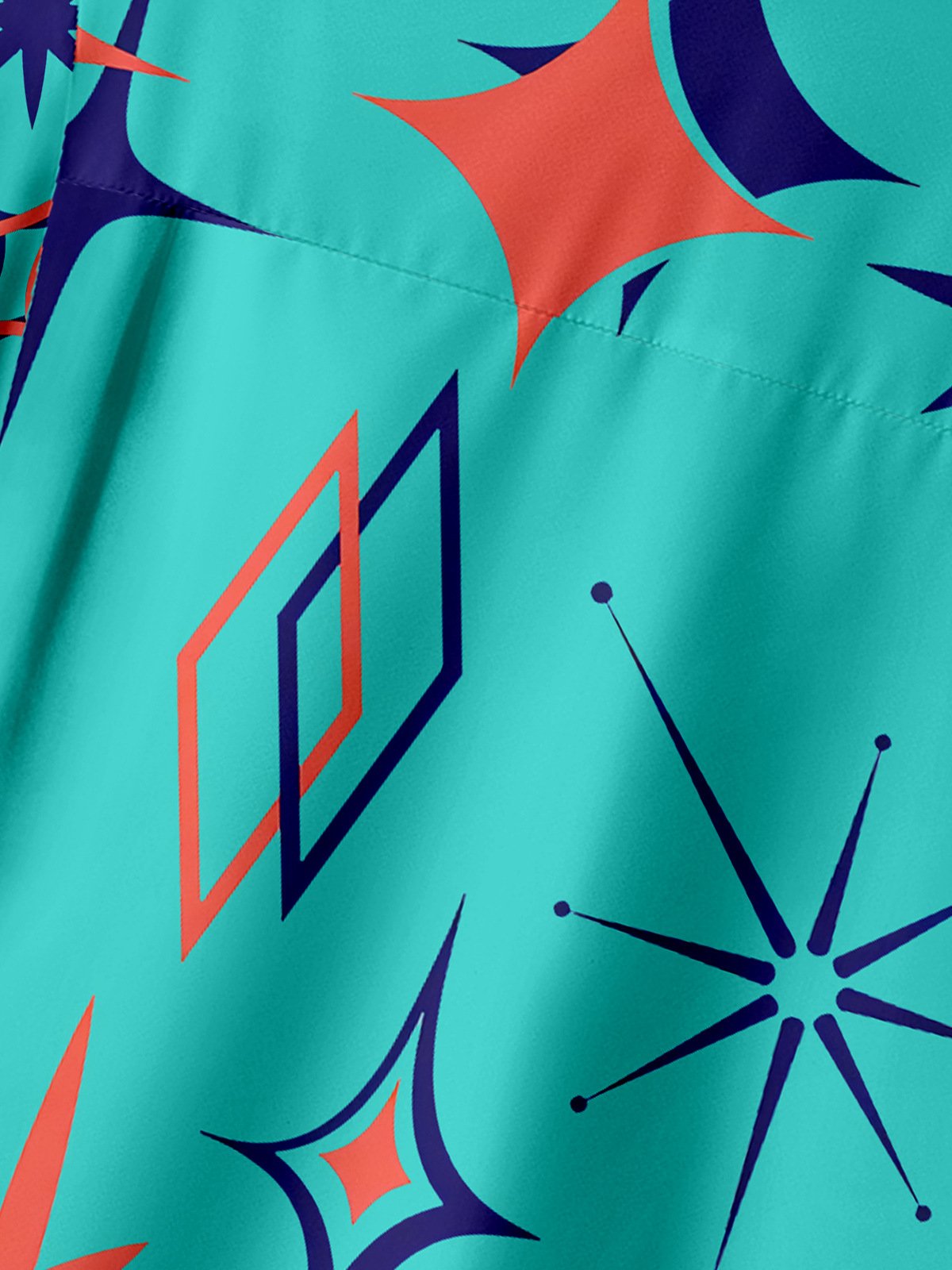 Art Geometry Chest Pocket Short Sleeve Shirt
