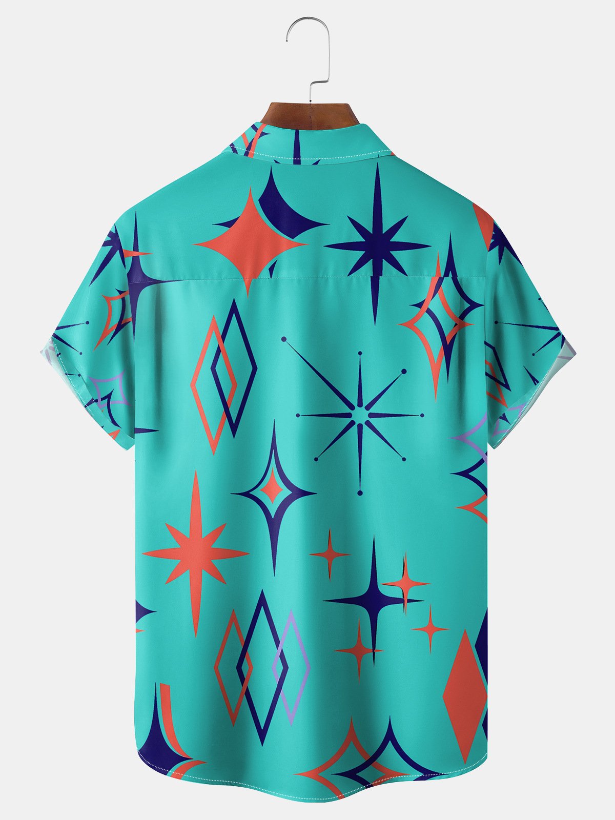 Art Geometry Chest Pocket Short Sleeve Shirt