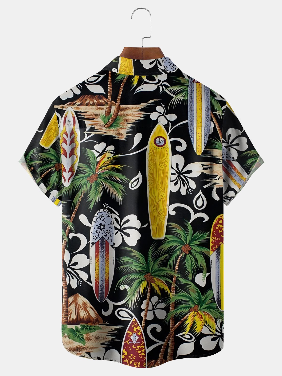 Coconut Floral Chest Pocket Short Sleeve Hawaiian Shirt