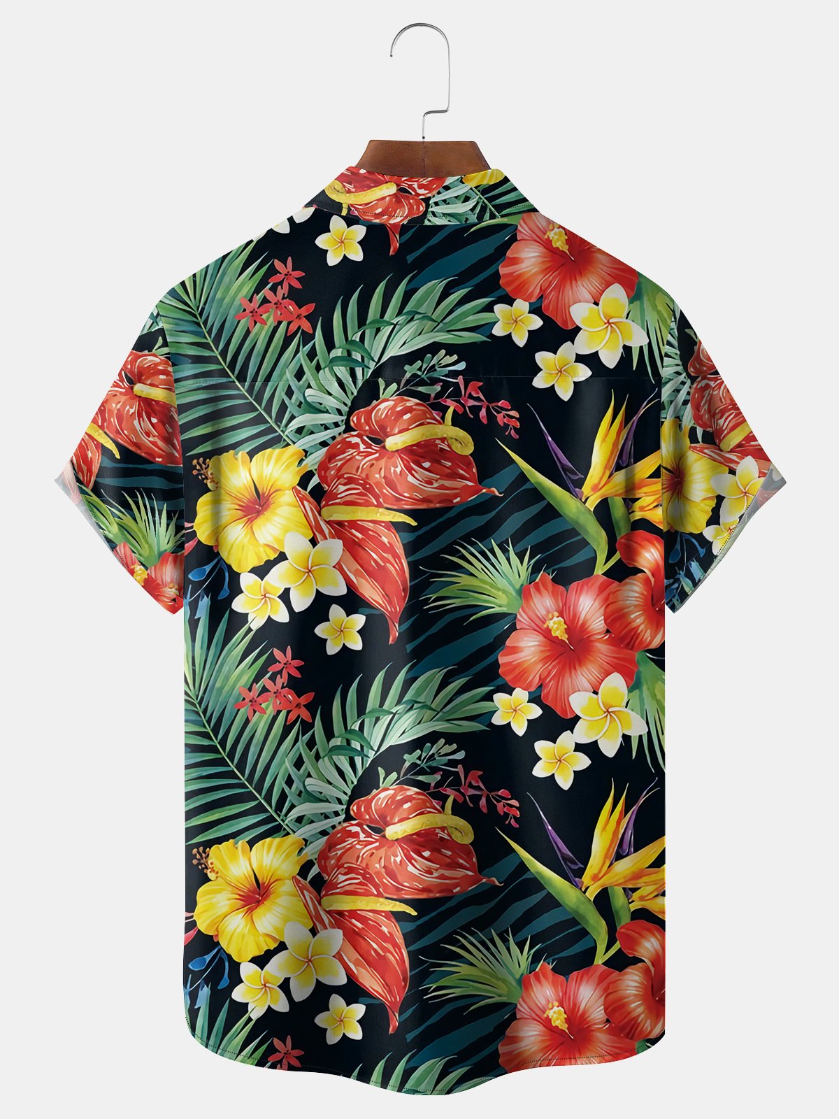 Floral Chest Pocket Short Sleeve Shirt