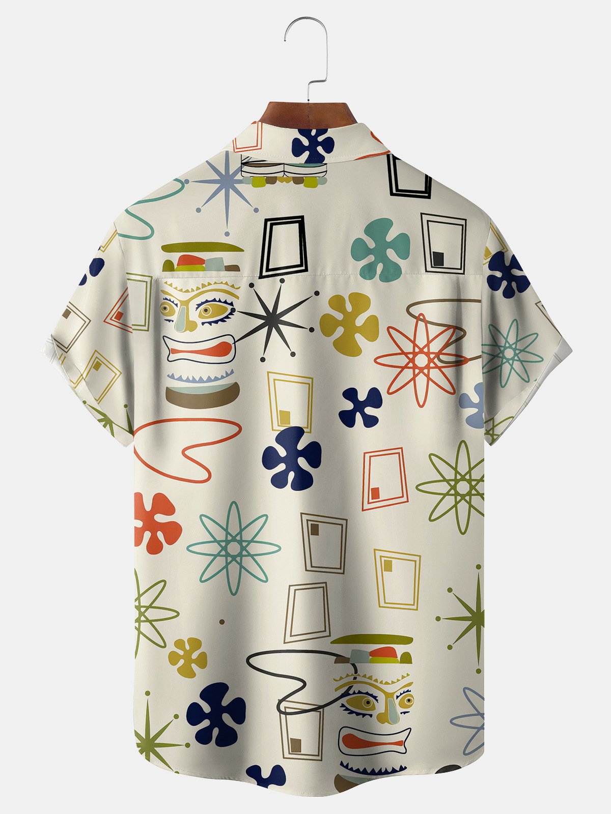 Art Print Chest Pocket Short Sleeve Shirt