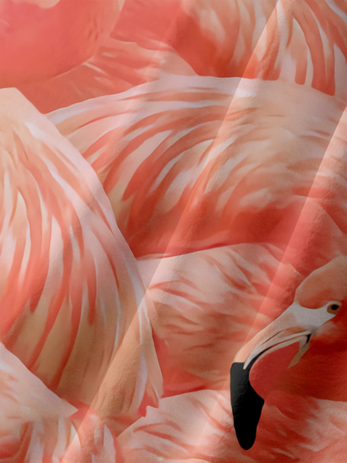 Flamingo Chest Pocket Short Sleeve Hawaiian Shirt