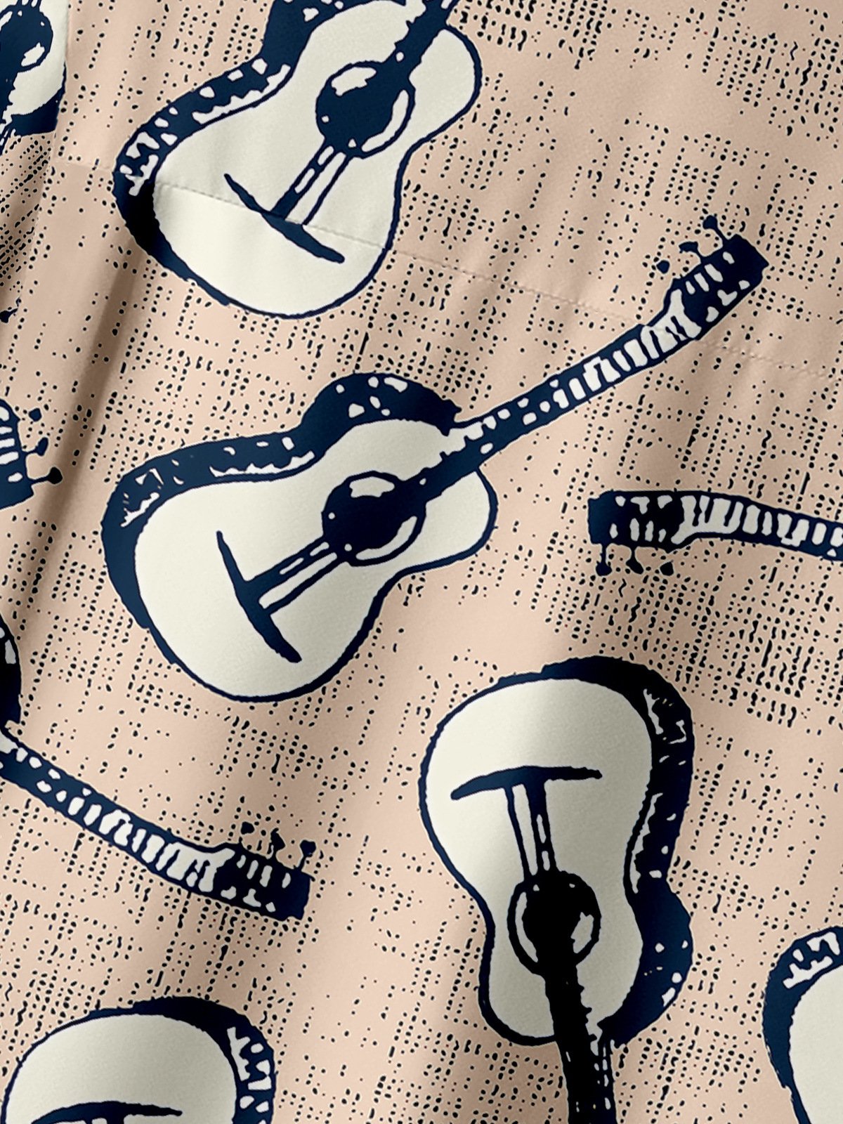 Guitar Chest Pockets Short Sleeve Shirts