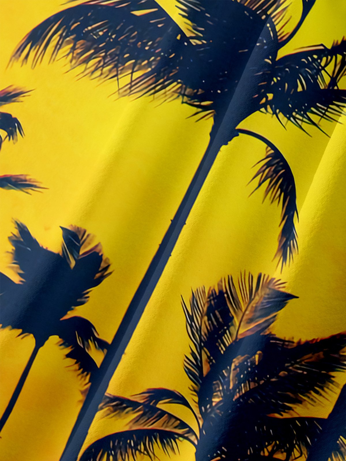 Coconut Tree Chest Pocket Short Sleeve Hawaiian Shirt