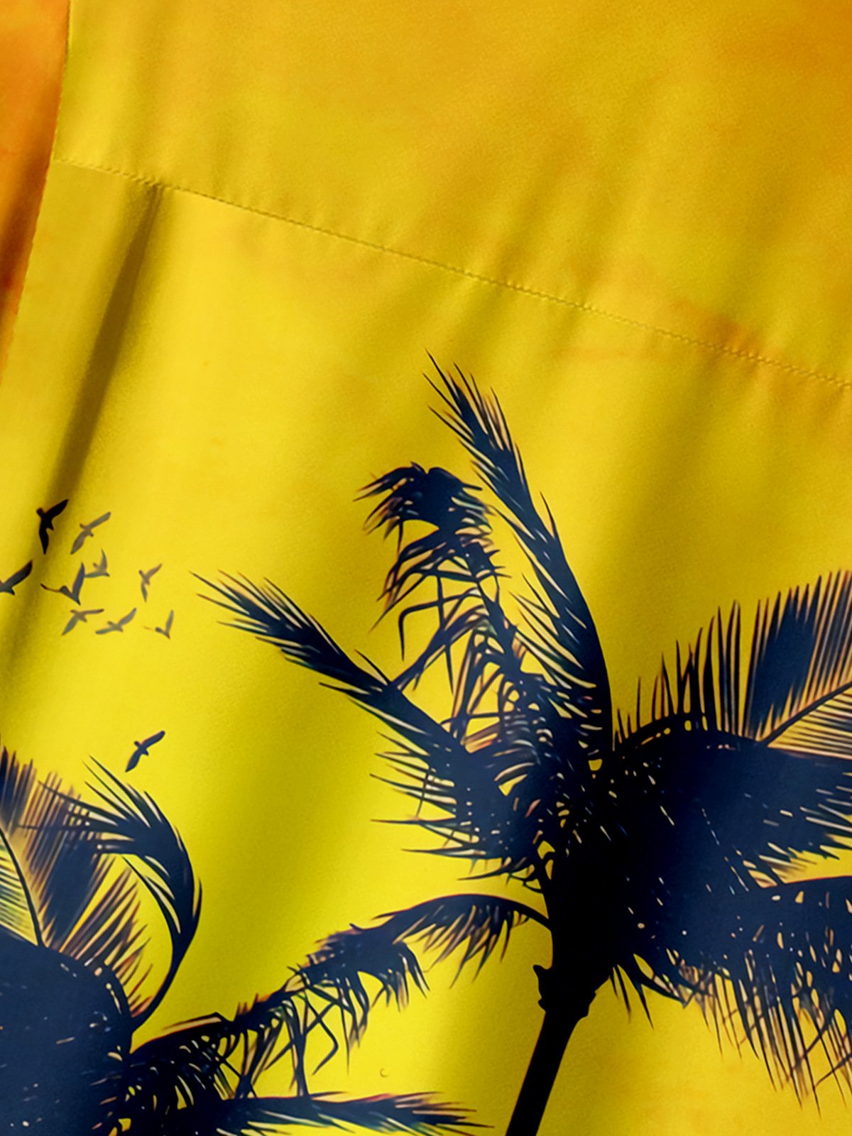 Coconut Tree Chest Pocket Short Sleeve Hawaiian Shirt