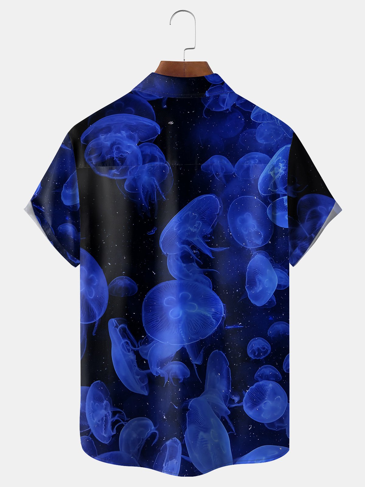 Jellyfish Chest Pocket Short Sleeve Hawaiian Shirt