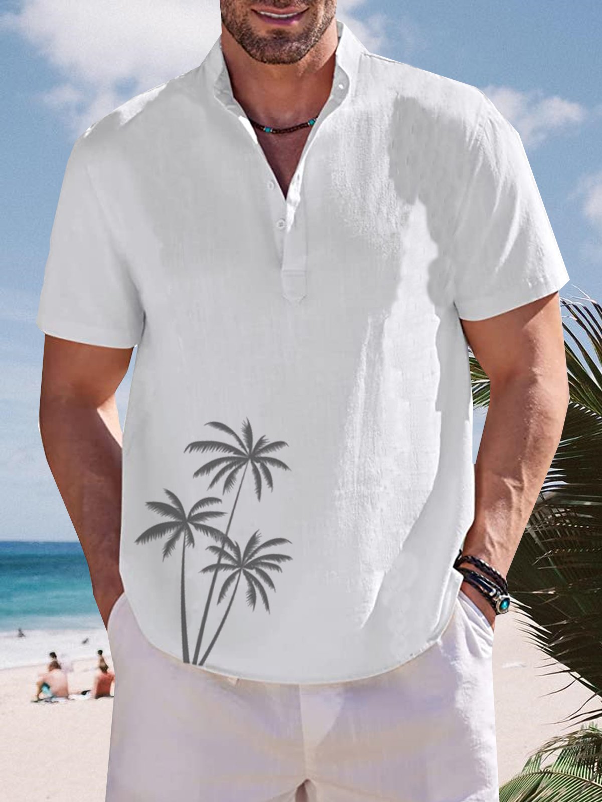 Coconut Tree Short Sleeve Resort Shirt