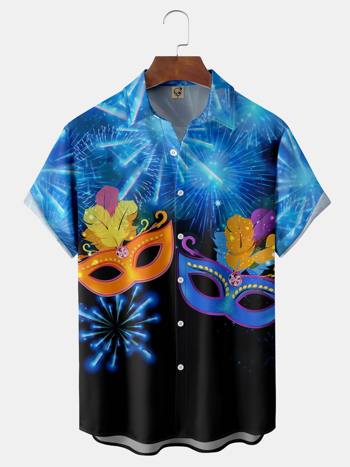 Brazilian Carnival Chest Pocket Short Sleeve Shirt