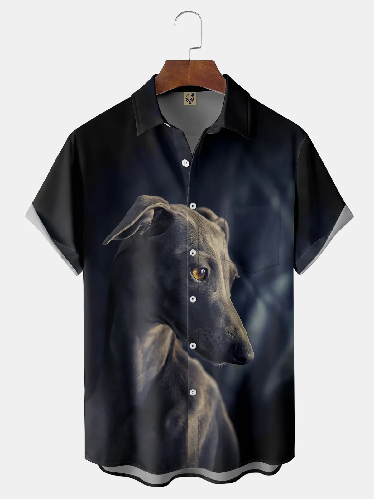 Greyhound Chest Pocket Short Sleeve Casual Shirt