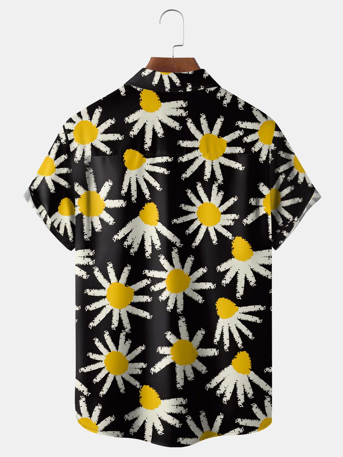 Daisy Chest Pocket Short Sleeve Hawaiian Shirt
