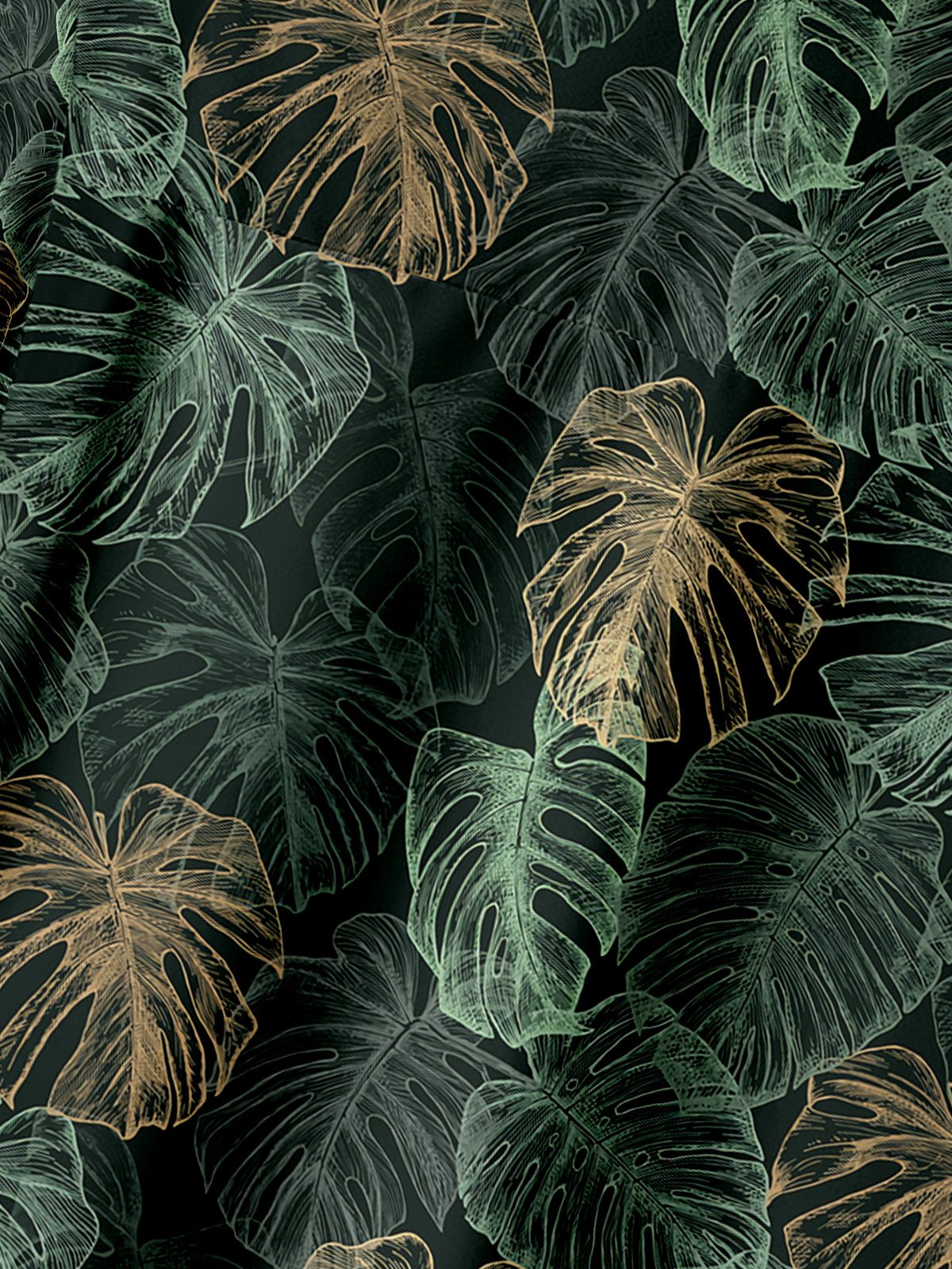 Monstera Chest Pocket Short Sleeve Hawaiian Shirt