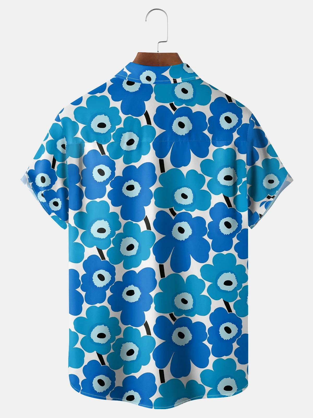 Flowers Chest Pocket Short Sleeve Hawaiian Shirt