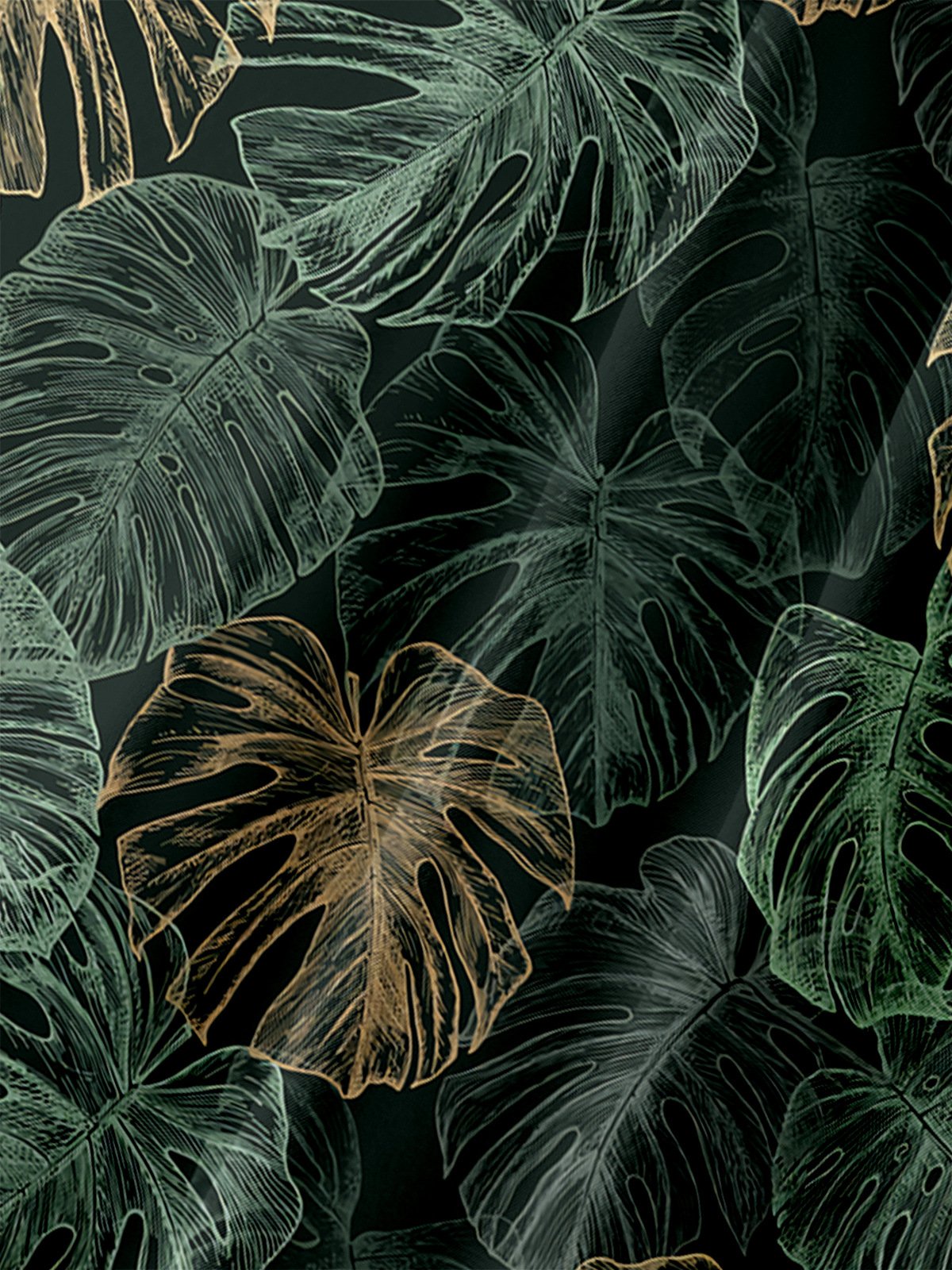Monstera Chest Pocket Short Sleeve Hawaiian Shirt