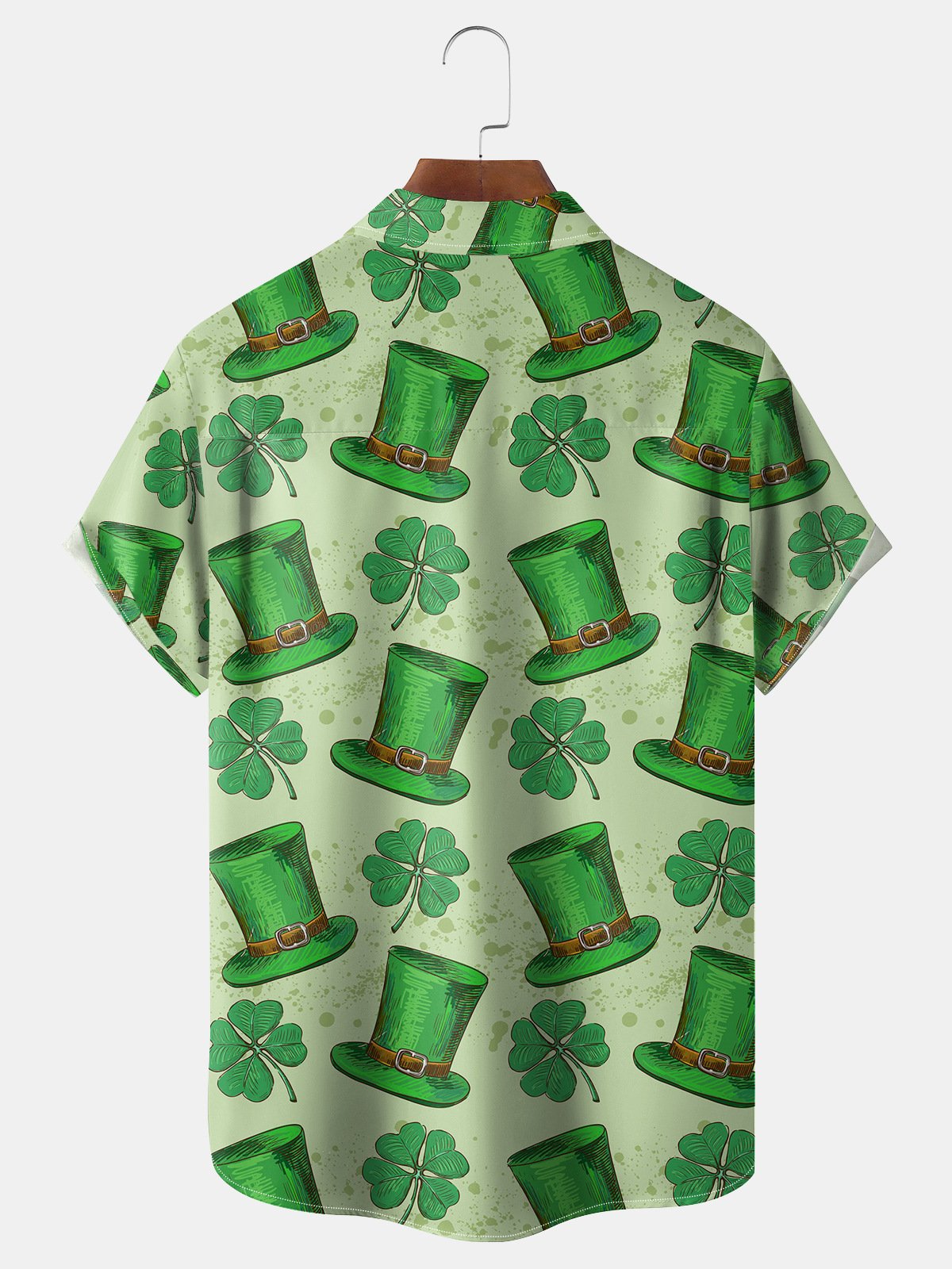 St. Patrick's Day Chest Pocket Short Sleeve Casual Shirt