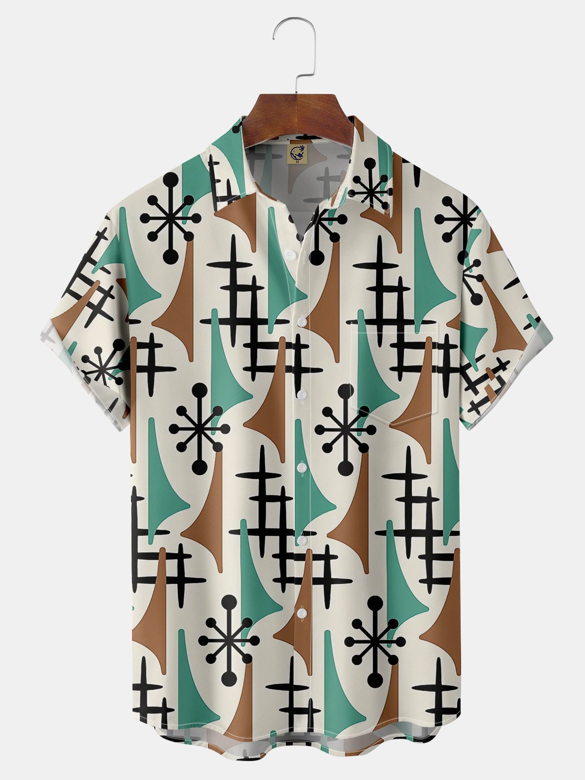 Geometry Chest Pocket Short Sleeve Shirt