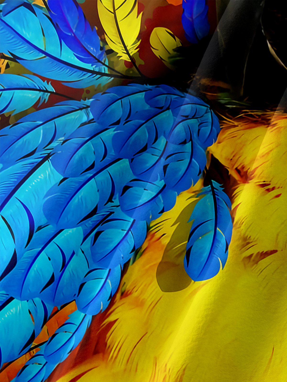 Parrots Chest Pocket Short Sleeve Hawaiian Shirt