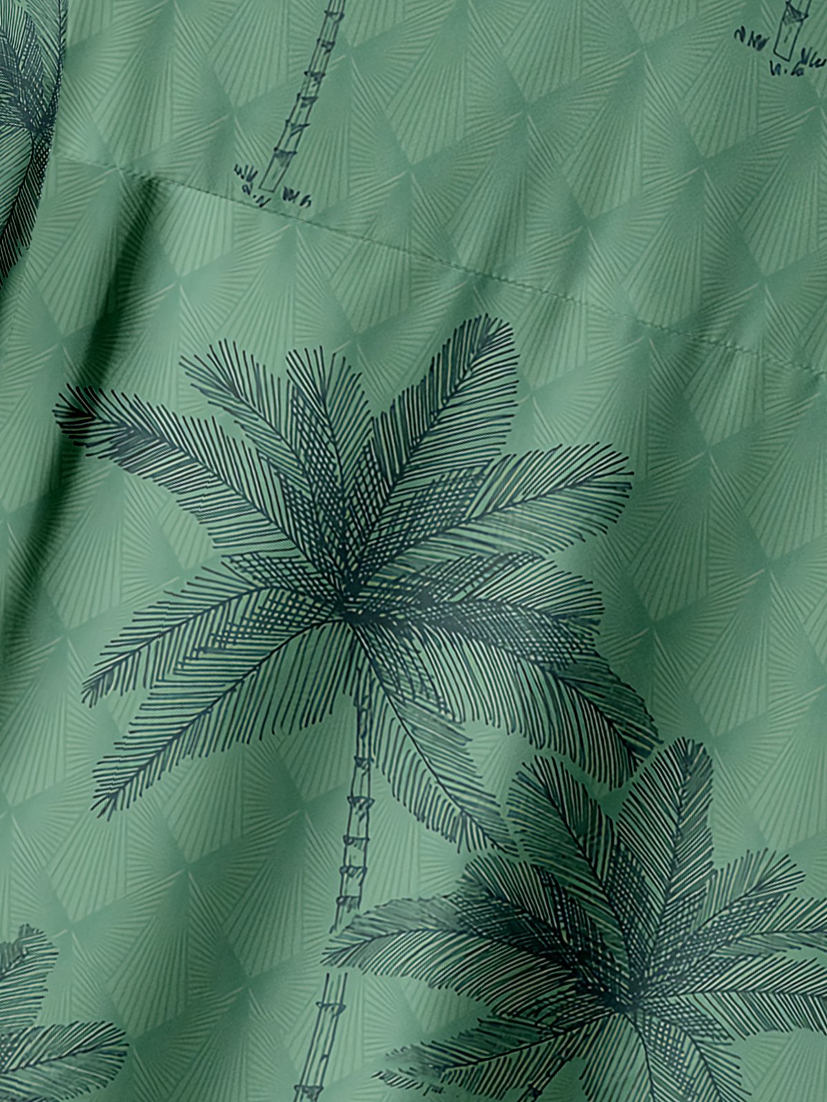 Coconut Tree Chest Pocket Short Sleeve Hawaiian Shirt