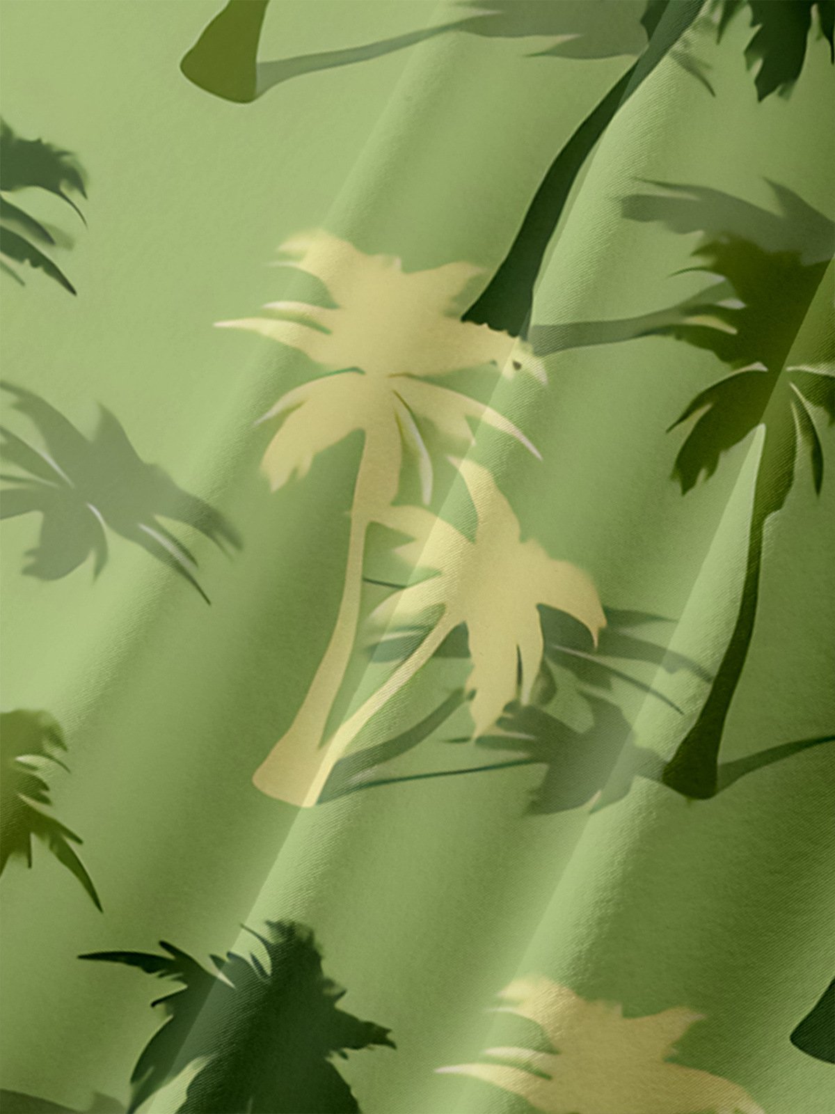 Coconut Tree Chest Pocket Short Sleeve Hawaiian Shirt
