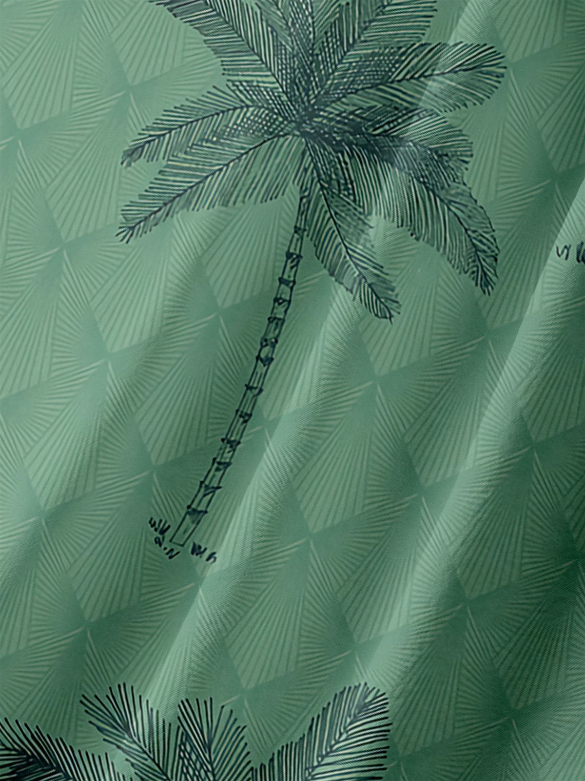 Coconut Tree Chest Pocket Short Sleeve Hawaiian Shirt