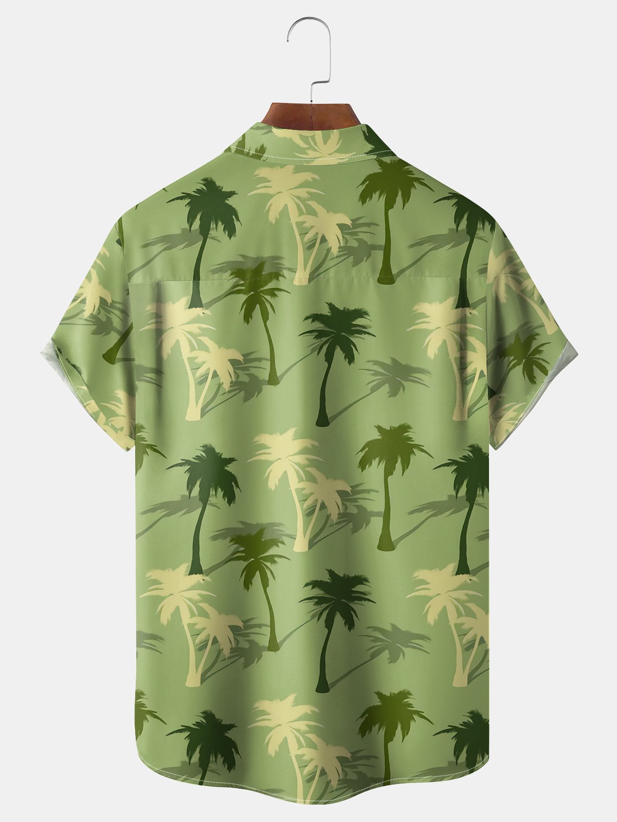 Coconut Tree Chest Pocket Short Sleeve Hawaiian Shirt