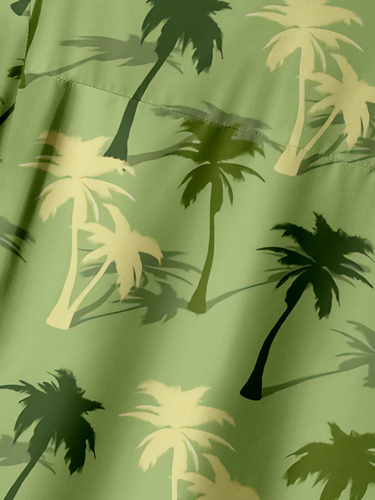 Coconut Tree Chest Pocket Short Sleeve Hawaiian Shirt