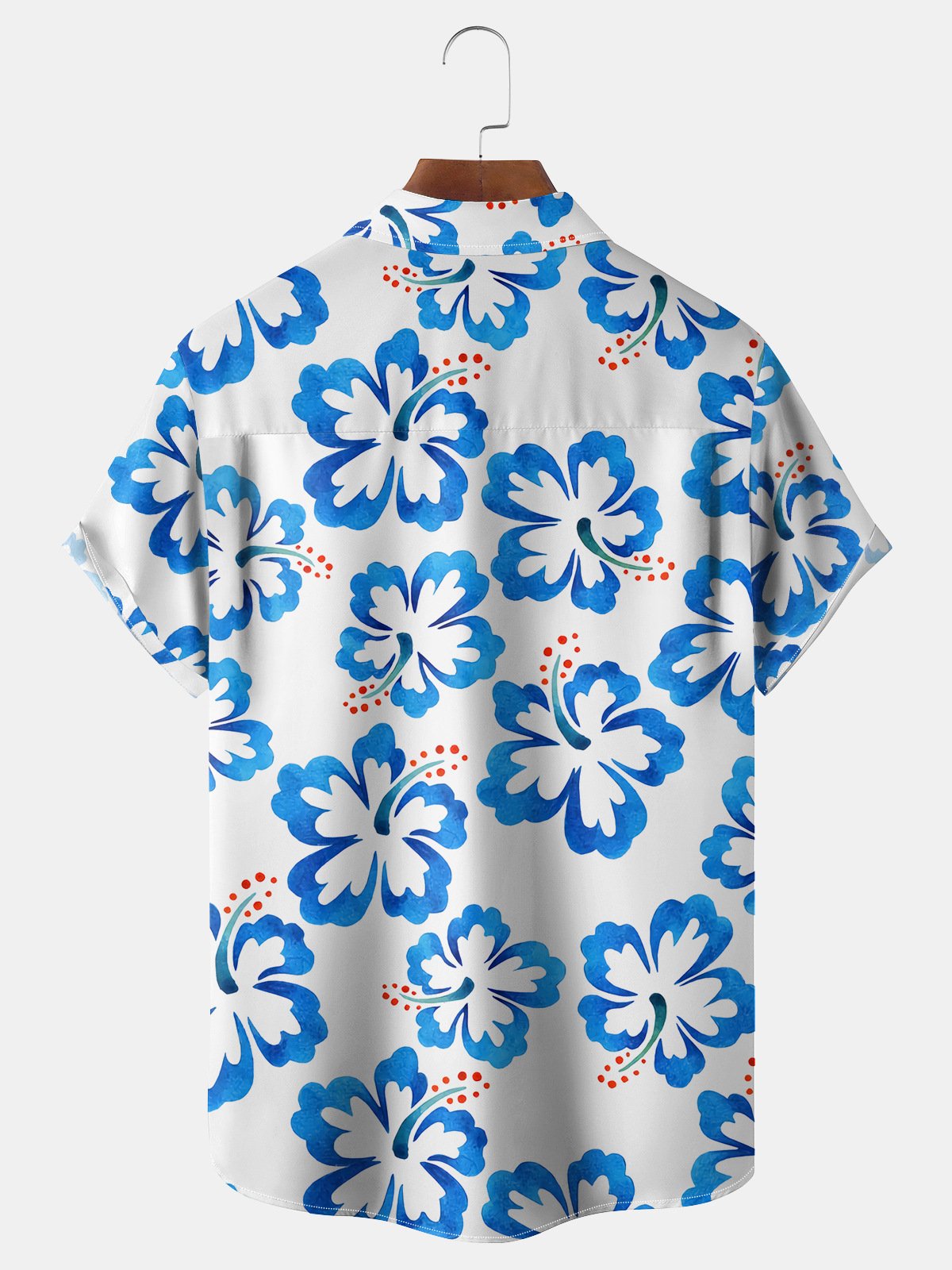 Flowers Chest Pocket Short Sleeve Hawaiian Shirt